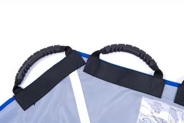 Close up of two black straps on ProMove hoist sling for disabled young adults over 12