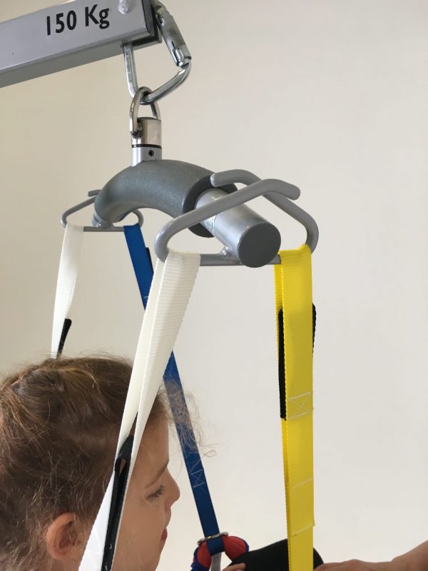 ProMove yellow sling strap on a hoist