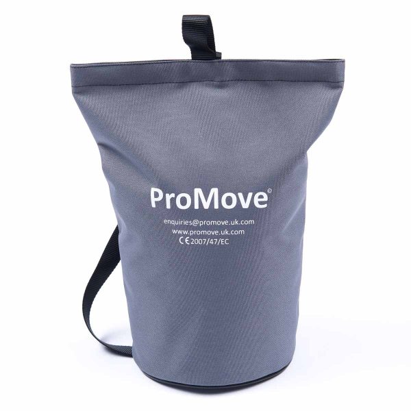 Grey carry bag for ProMove sling for disabled people