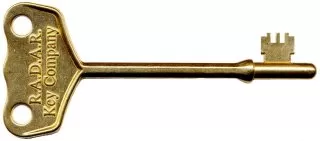 Large genuine brass RADAR key