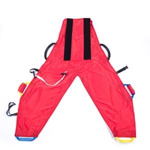 Front of red ProMove hoist sling with head support for disabled children and you adults
