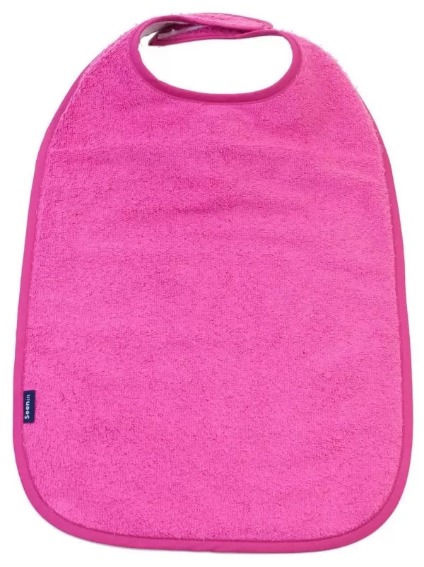 Seenin bib apron in cerise