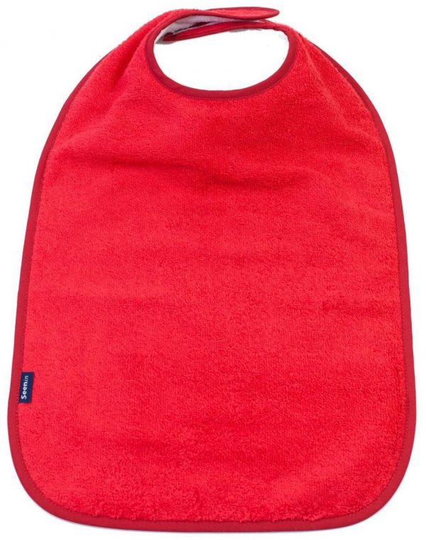 Seenin bib apron in red