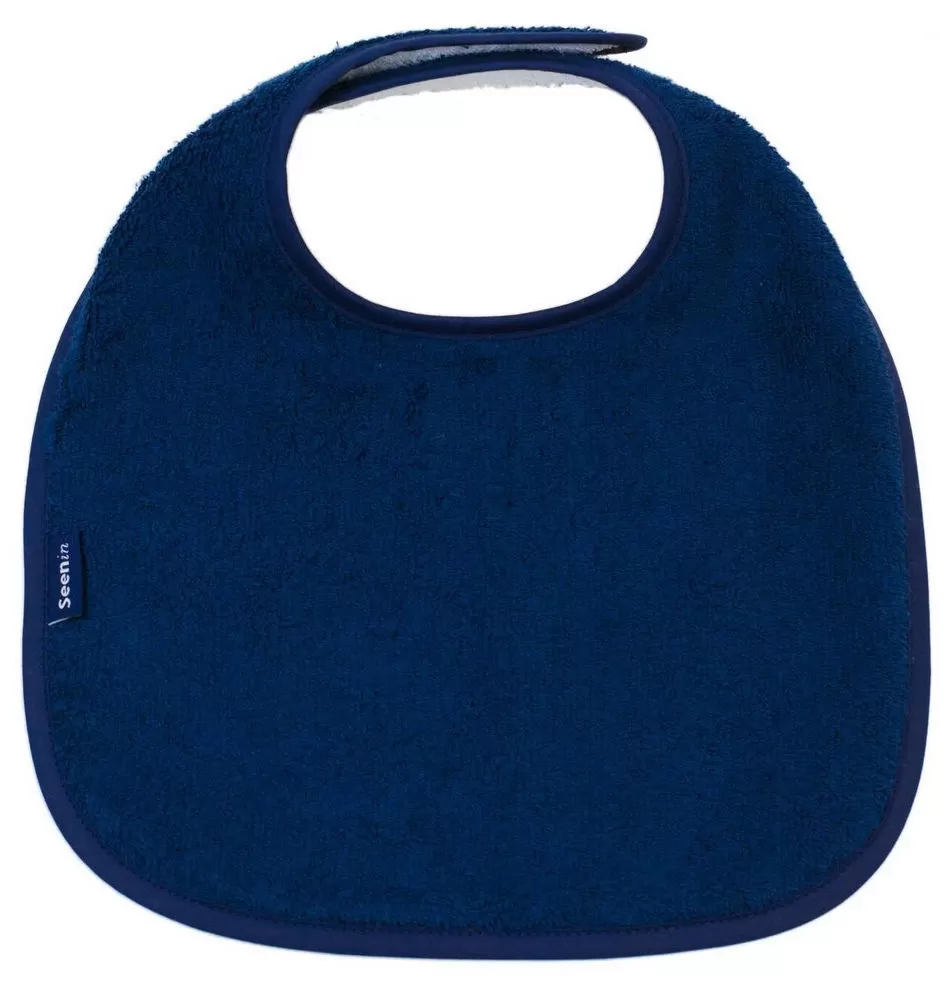 Seenin dribble bib for a disabled child in navy
