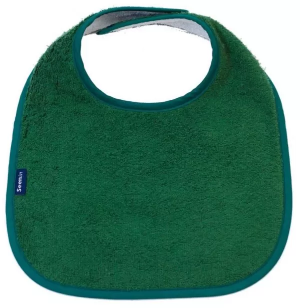 Seenin dribble bib for a disabled child in green
