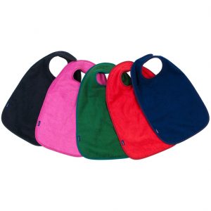 Seenin bib apron for disabled adults and children in black, pink, green, red and navy