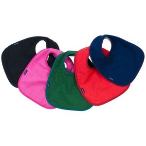 Seenin dibble bib for disabled children in black, pink, green, red and navy