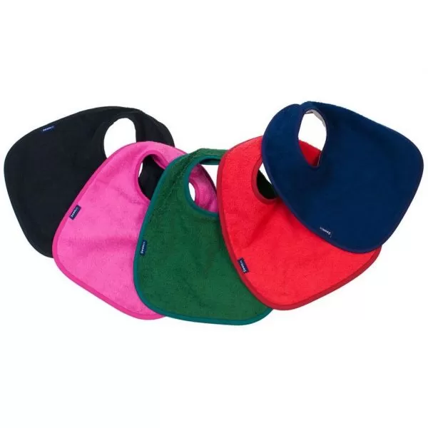 Seenin dibble bib for disabled children in black, pink, green, red and navy