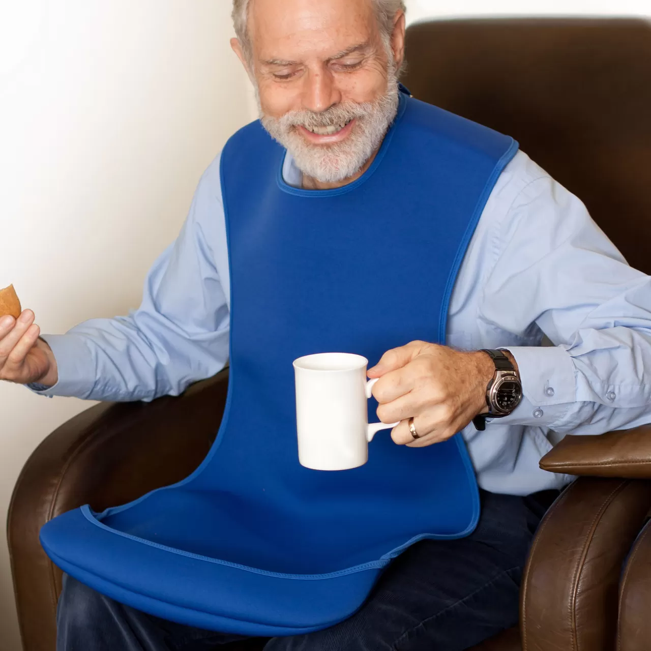 Tabard-style adult bib