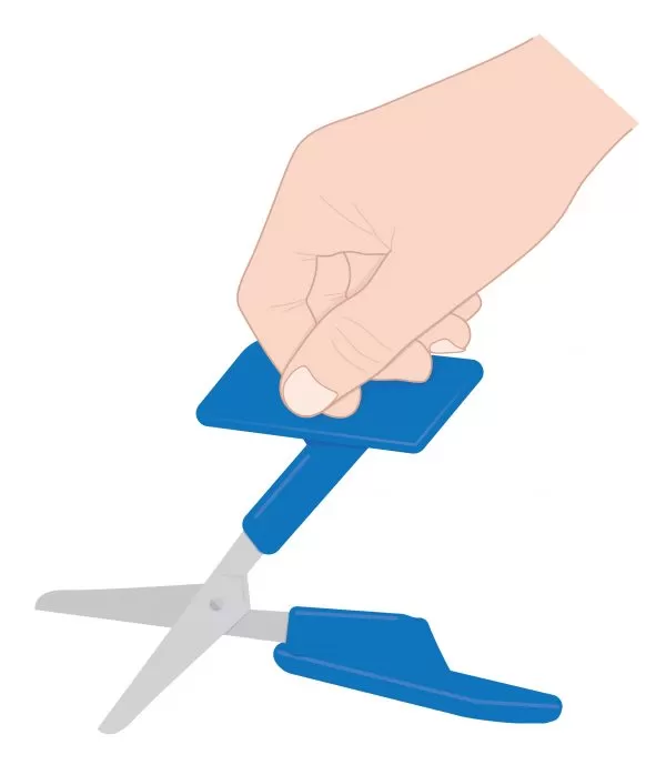 Illustration of Peta Easi-Grip push-down table-top scissors