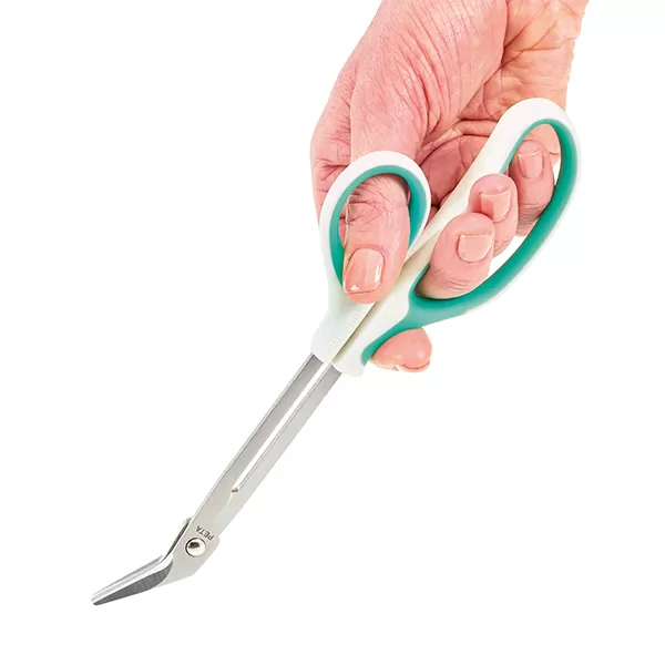 Peta Easy-Grip long-reach toe nail clippers being held