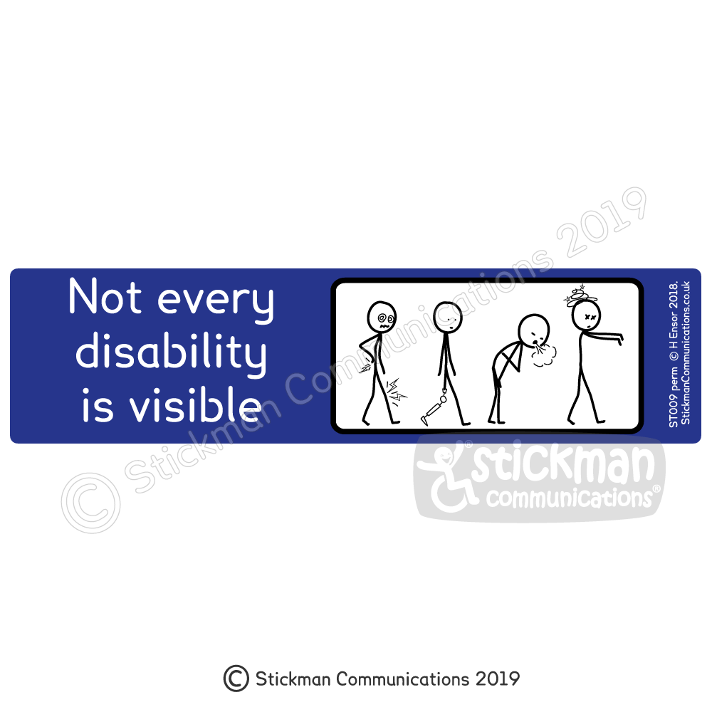 Nicht Alle Disabilities Are Visible Behinderte Vinyl Aufkleber 