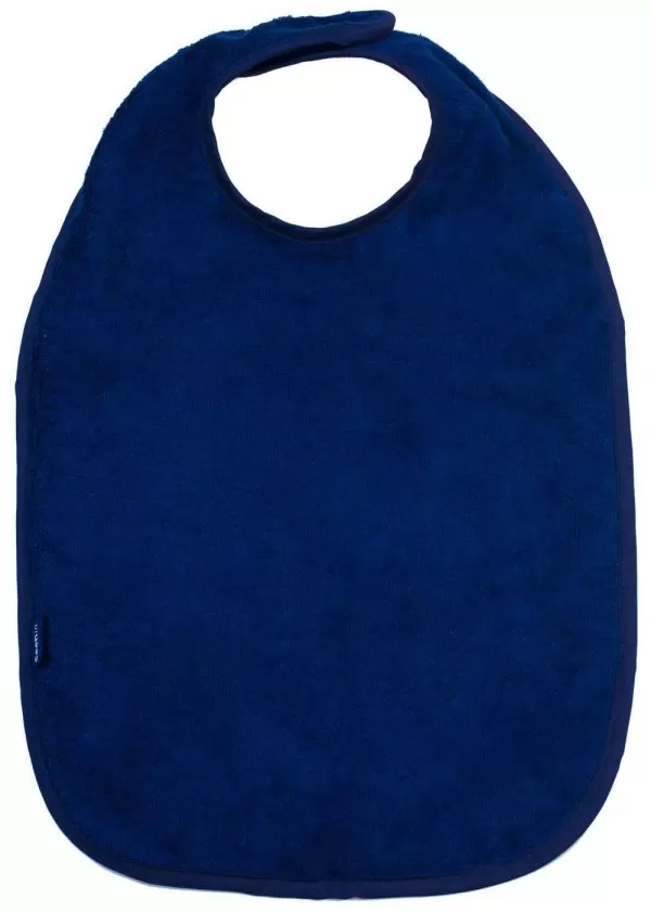 Seenin bamboo feeding apron for disabled adults in navy