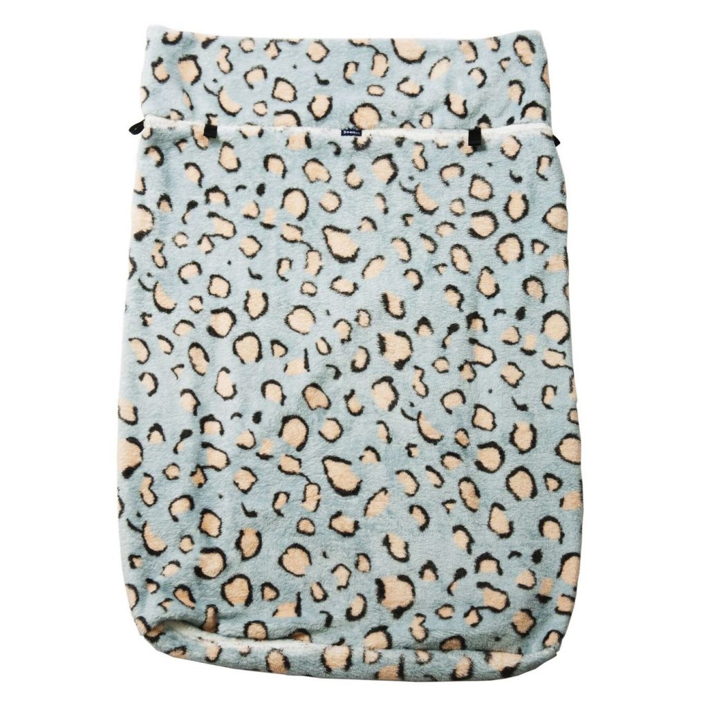 Seenin fleece wheelchair leg cover leopard print