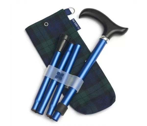 Navy Walking Stick and Blackwatch Bag