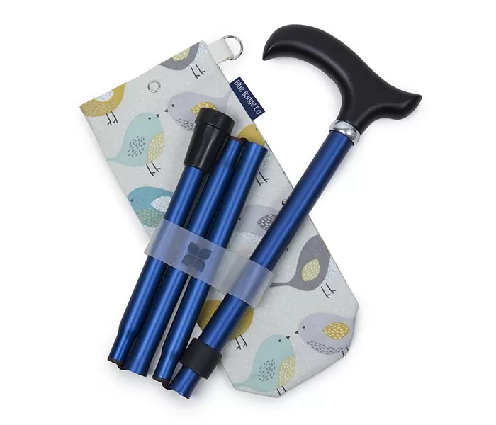 Navy Walking Stick and Garden Bird Bag