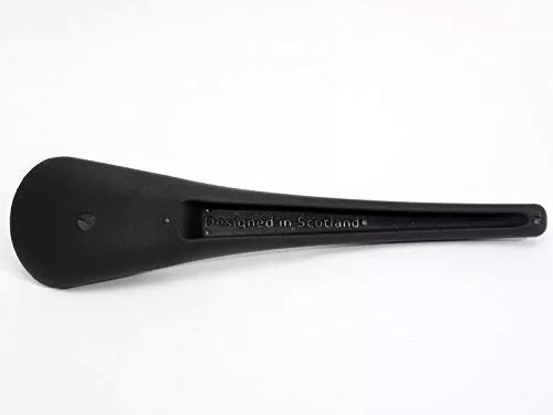 Image is a photograph of the underside of the S'Up Spoon, imprinted with "Designed in Scotland"