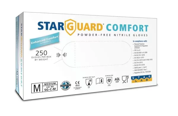 Comfort disposable nitrile gloves