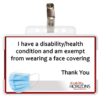 Face mask exemption card