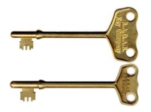 Genuine brass RADAR NKS keys