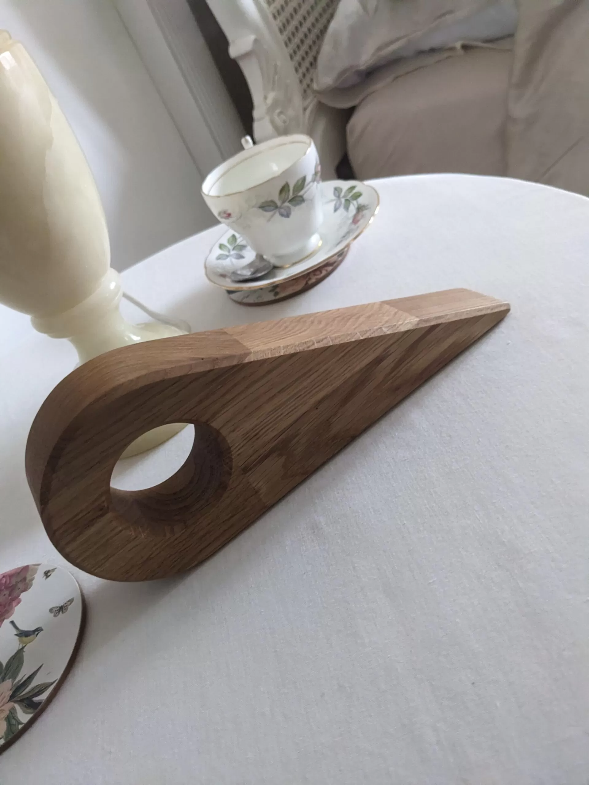 mattress lifter looking stylish on a bedroom table