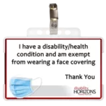 Face mask exemption card