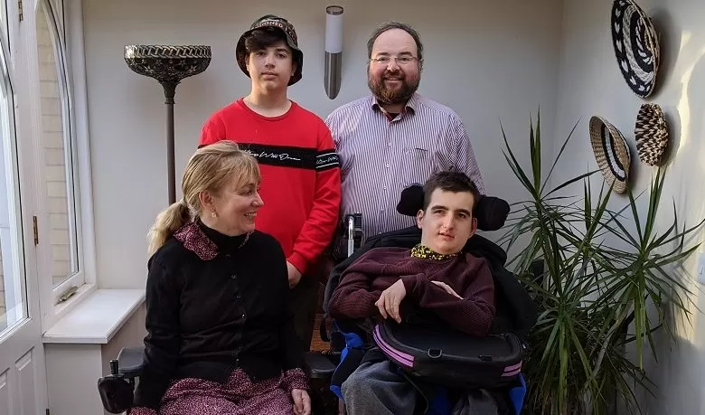Duncan with his wife Clare and two sons