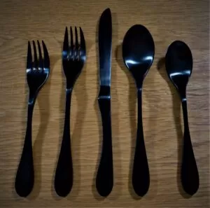 Knork 5 piece cutlery set Black Titanium