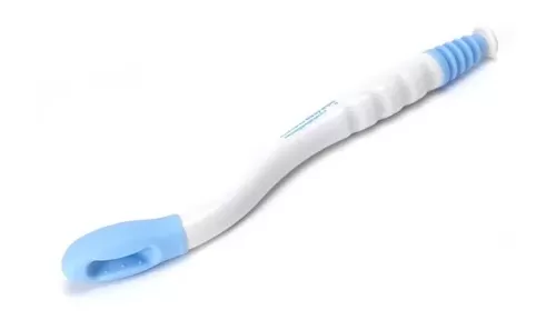 Buckingham Easywipe bottom wiper - long white plastic handle with a blue hold at the end for toilet paper