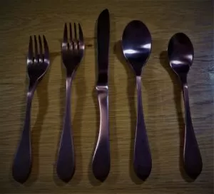 Knork 5 piece cutlery set Antique Copper Titanium