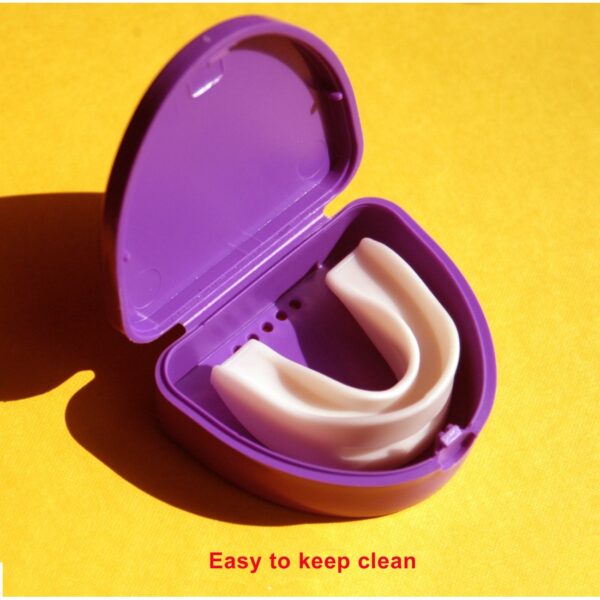 The snoringone in a purple box "easy to keep clean"