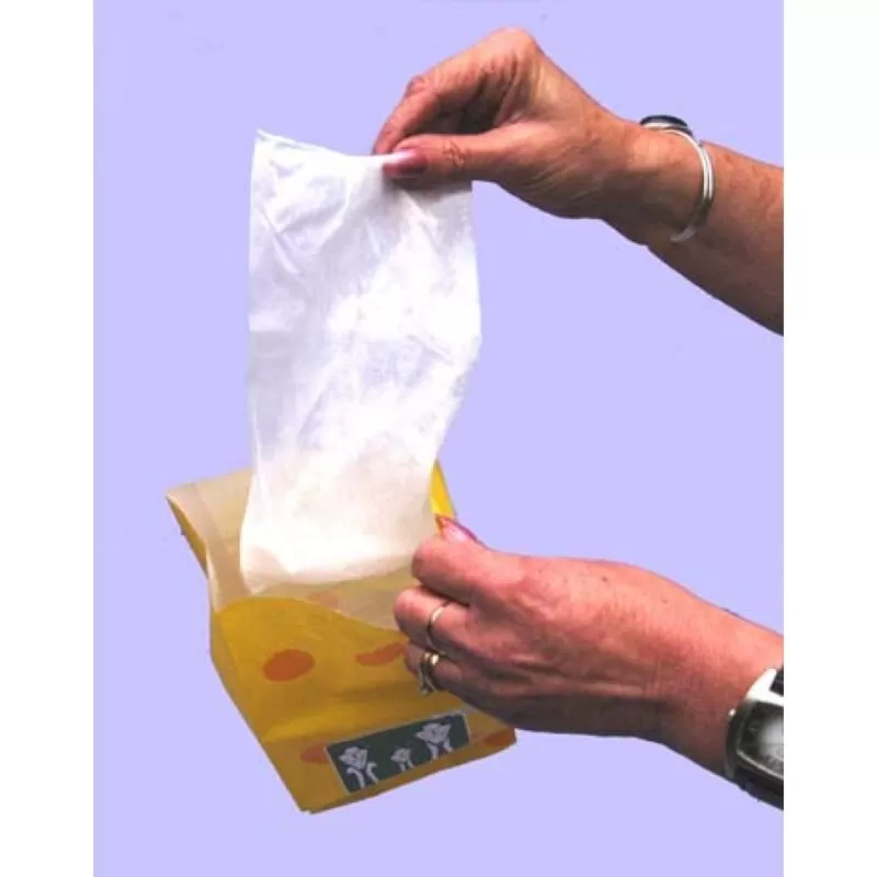 image showing the sick bag itself with the gel in the bottom
