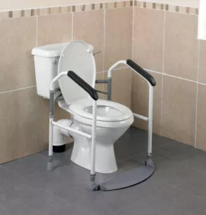 buckingham foldeasy setup on a bathroom toilet