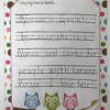 Legiliner lines on some pretty coloured owl paper "my mom is special"