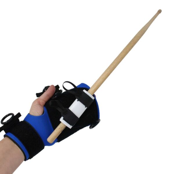 small item gripping aid holding a drumstick