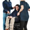 ablemove founder josh being lifted into his wheelchair with the ablesling