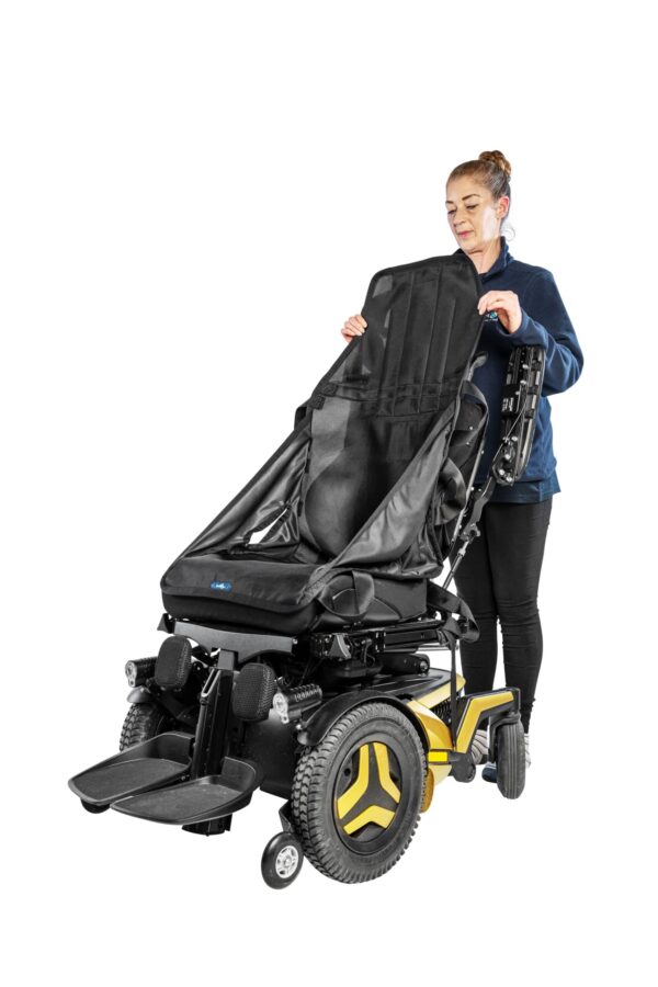 the ablemove lite in an electric wheelchair