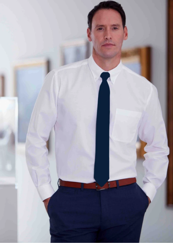 Men's Hugo classic fit non-iron velcro fastening shirt - White