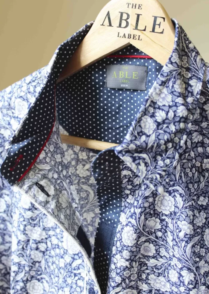 close up of the velcro fastenings in the shirt