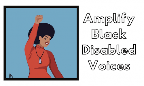 Cartoon person - Amplify Black Disabled Voices