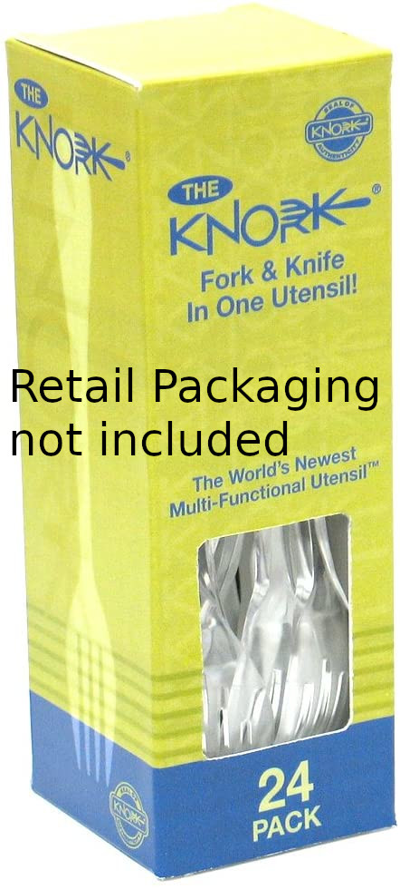 knork plasticware clear set in box. Please note that retail packaging is not included