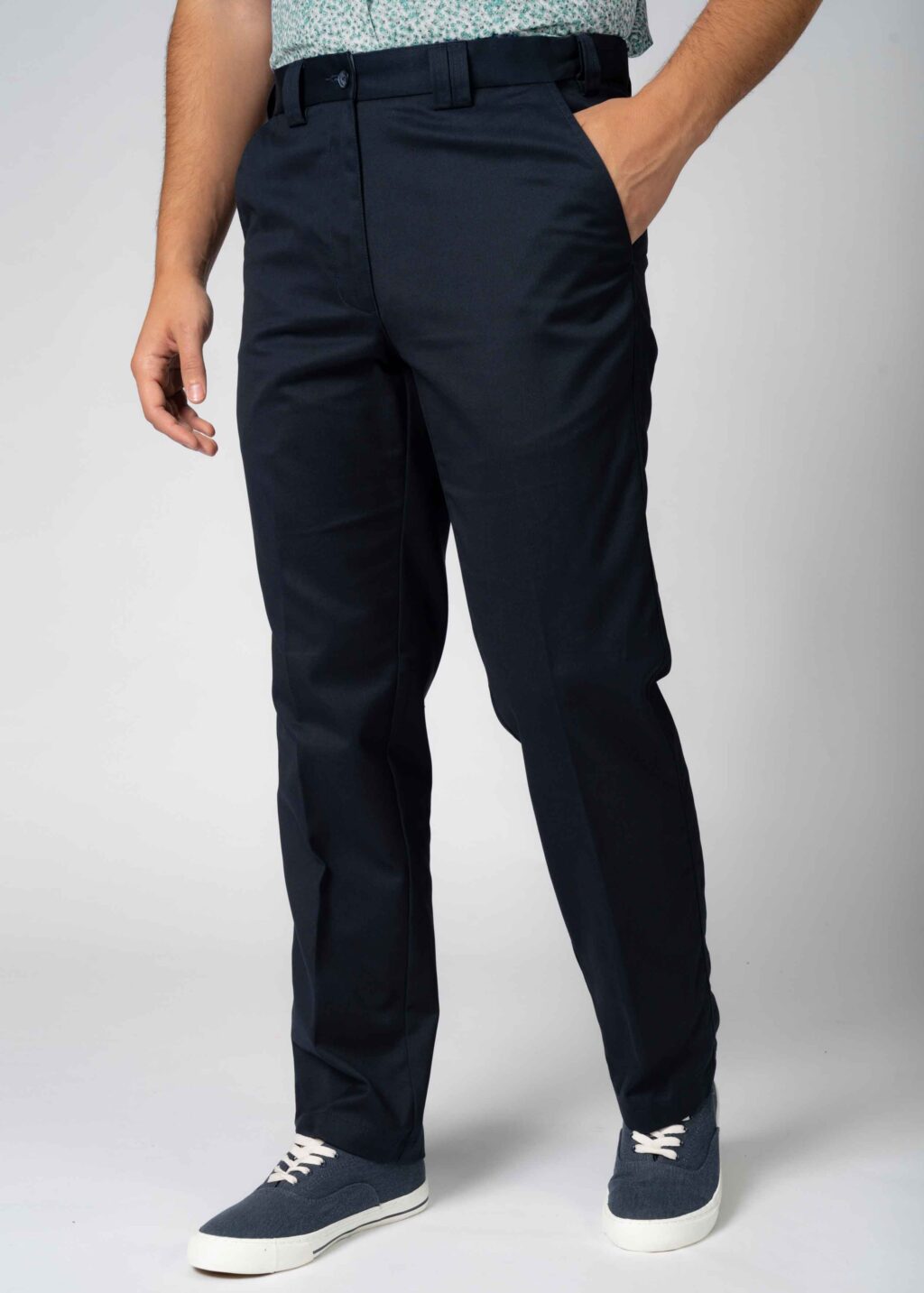 Men’s Seb straight fit velcro fastening pure cotton chino - Navy