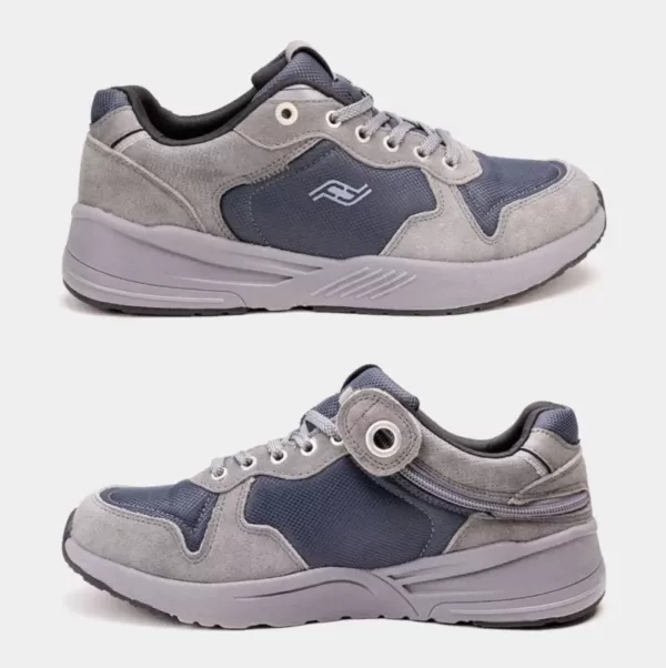 excursion low top grey friendly shoes adaptive shoes. Left and right shot, main image