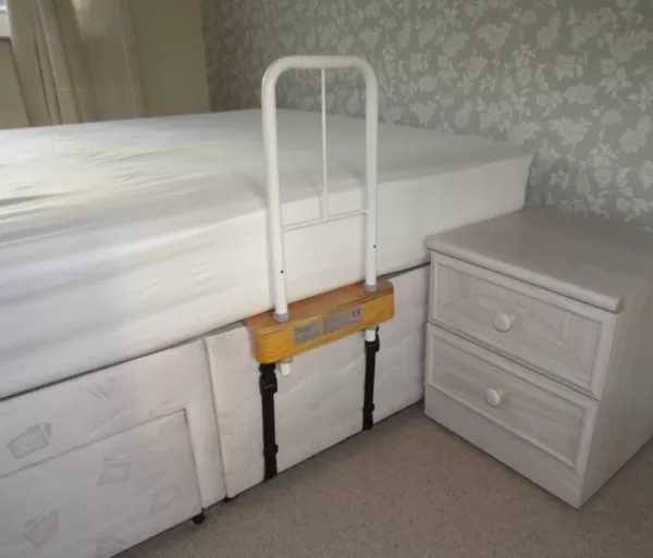 smitcare bed bar fitted under a mattress