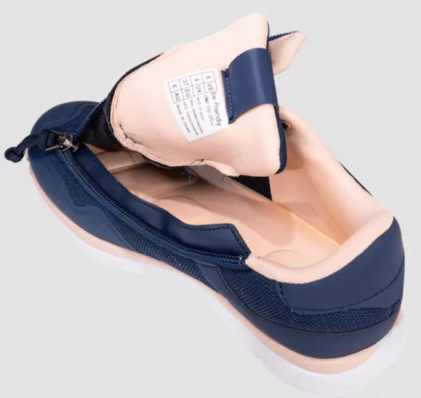 Voyage navy & peach womens disability footwear - Image 5