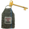 Brass RADAR key with Harris Tweed key fob - small head | The RADAR Key Company - Image 2