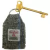 Brass RADAR key with Harris Tweed key fob - small head | The RADAR Key Company - Image 2