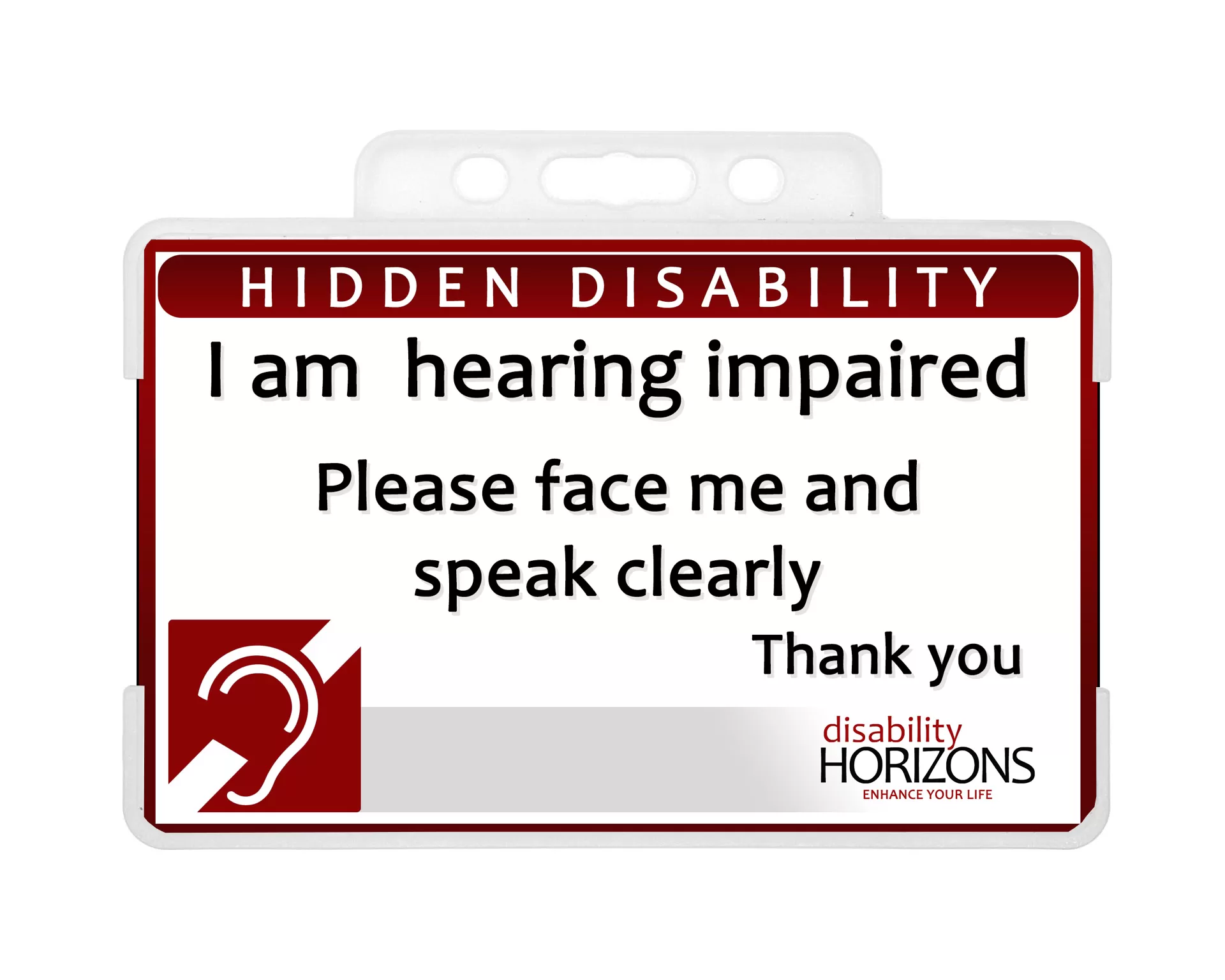 Hearing impaired awareness card and lanyard - Image 4