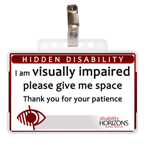 I am visually impaired please give me space. Thank you for your patience