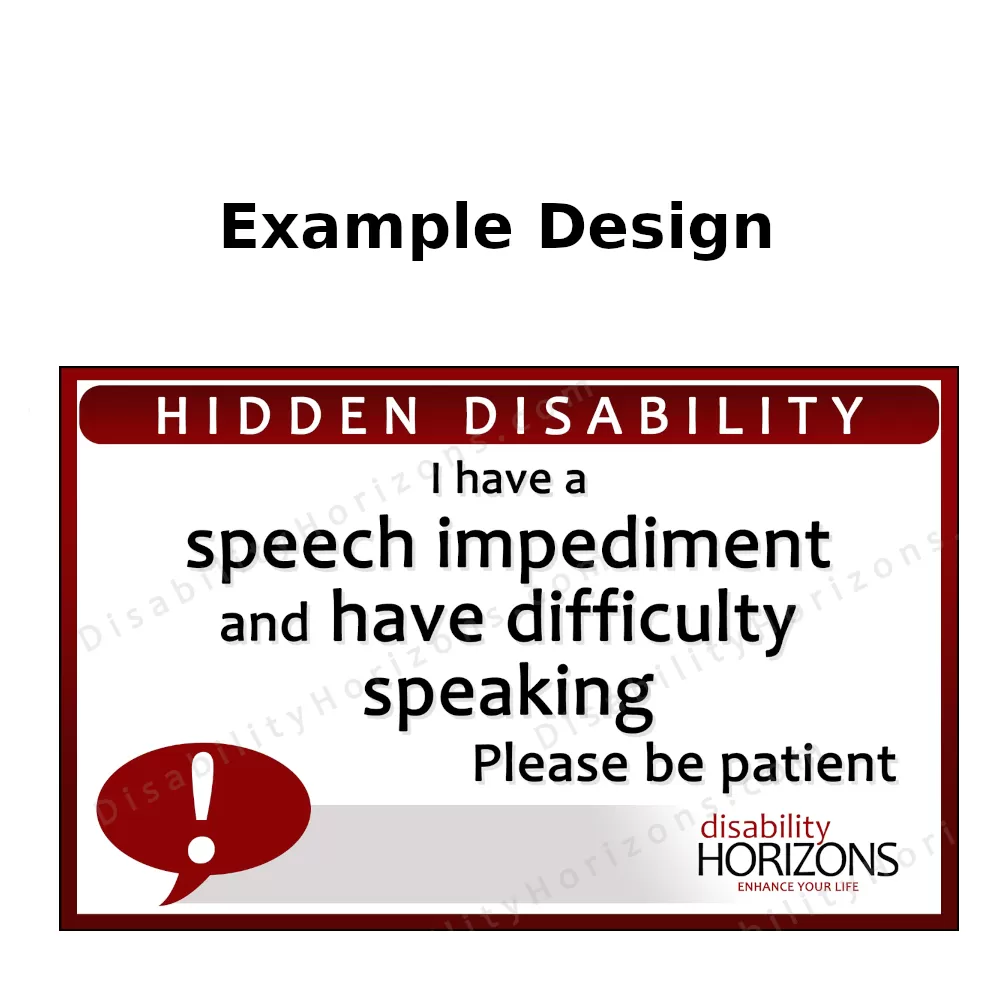 Speech impediment awareness card and lanyard - Image 5